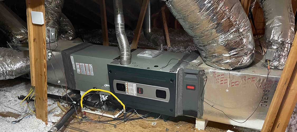 New Trane air handler and system in attic San Marcos TX
