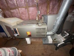 Older furnace in attic
