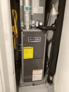 Indoor air handler installed during AC system installation in San Antonio TX