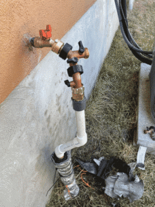 Water softener plumbing connections installed in Spring Branch TX