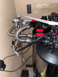New water softener system prepared for installation in Spring Branch TX