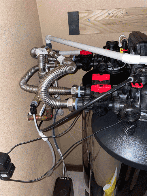 New water softener system prepared for installation in Spring Branch TX