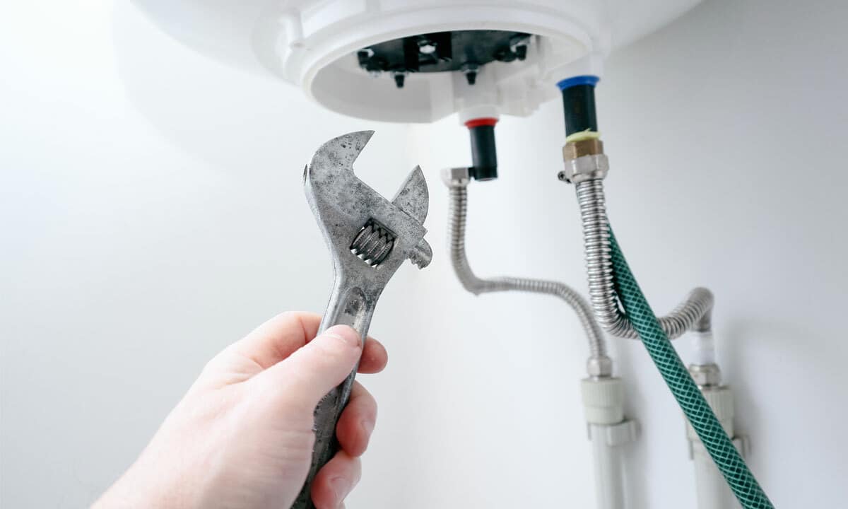 Conducting maintenance on a water heater